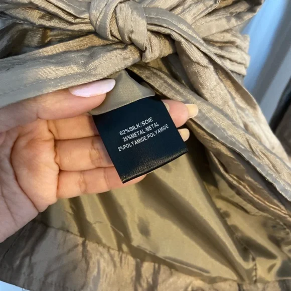 LAFAYETTE 148 NEW YORK METALLIC CRINKLE TOP, GUC - Picture 4 of 7